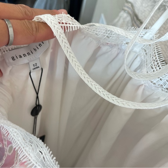 Gianni Bini Delaney Embroidered Eyelet Halter Tie Dye Dress - Picture 7 of 14